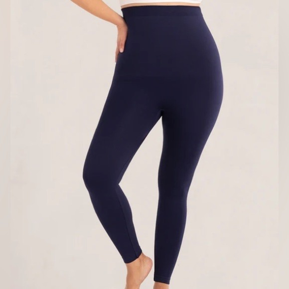 Shapermint Pants - SHAPERMINT Women's High Waisted Shaping Smoothing Leggings Navy Blue Size 2XL
